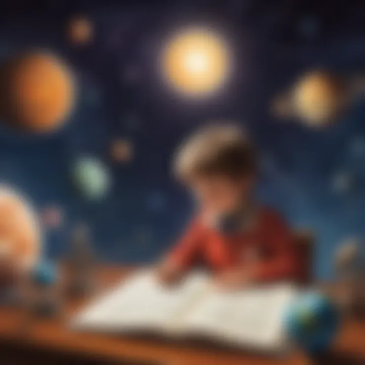 Kid Exploring Planetary Models