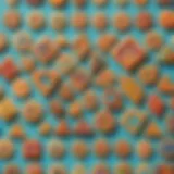 Delicious cookies arranged in a geometric pattern