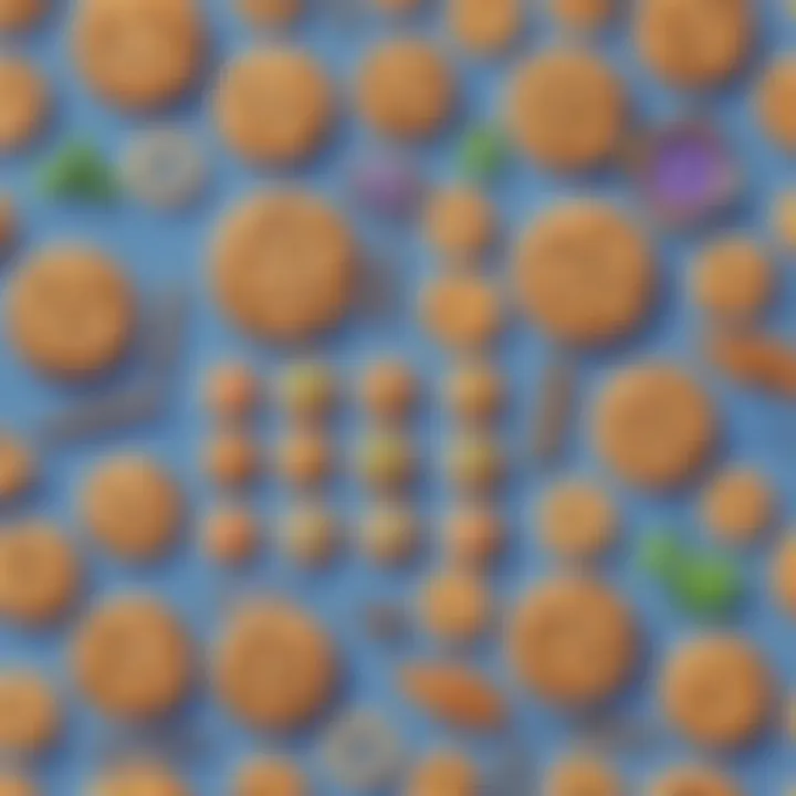 Cookie math concept with cookies as counting tools