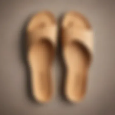 Footbed sandal highlighting cork soles for enhanced comfort