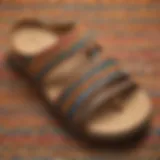 Footbed sandal with intricate woven design