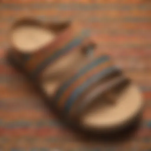 Footbed sandal with intricate woven design