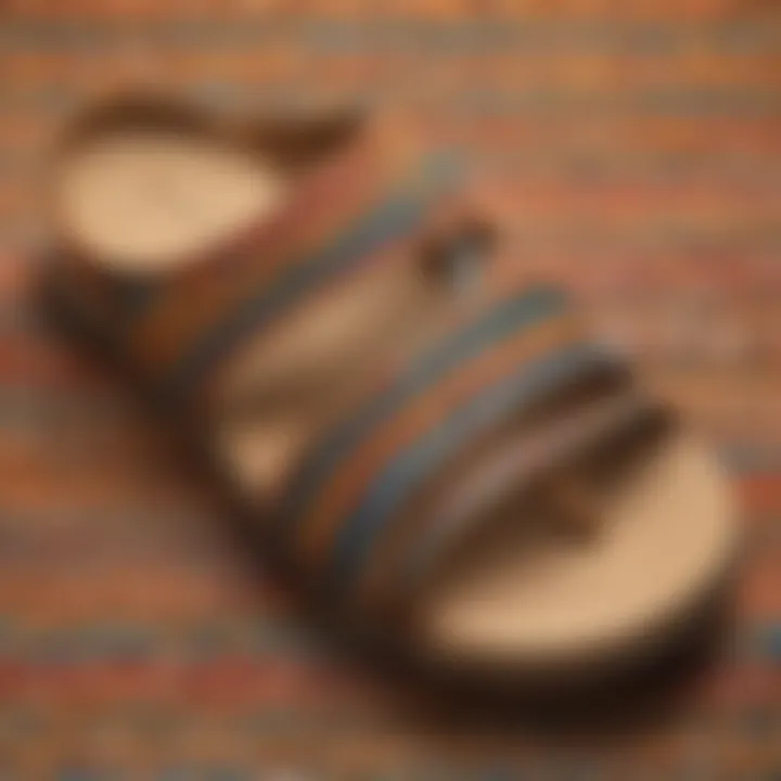 Footbed sandal with intricate woven design