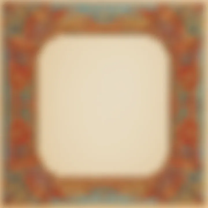 Artistic blank invitation ready for personal touch