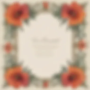 Elegant Floral Invitation Design Elegant blank invitation template with floral design