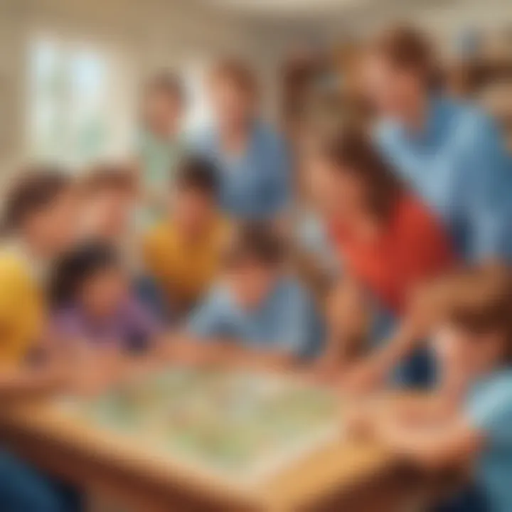 Kids participating in a fun educational game