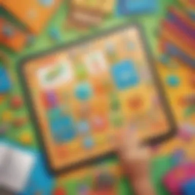 Vibrant Learning Tools Colorful interface of a kindergarten learning app
