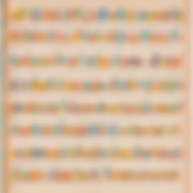 Colorful kindergarten handwriting worksheet featuring letters and images