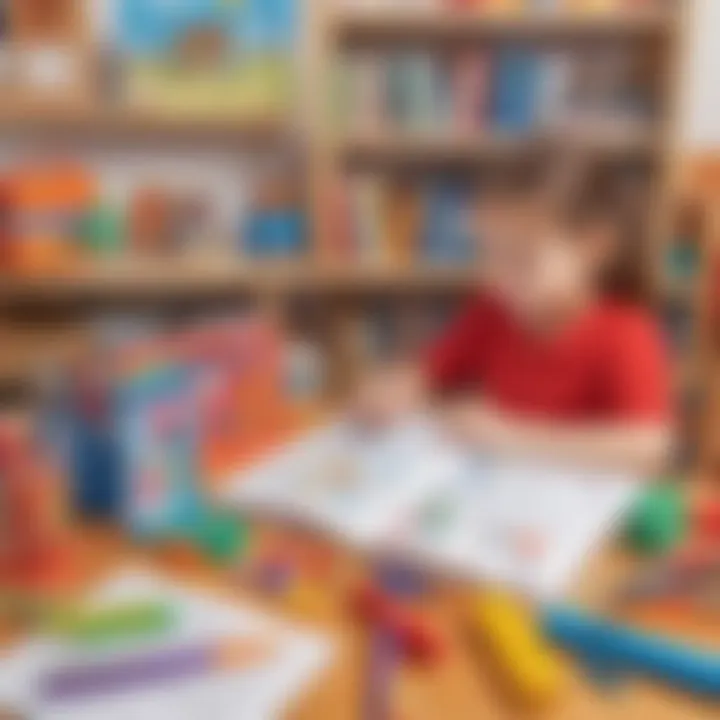 Colorful educational tools for kindergarten education