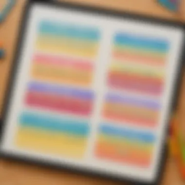Colorful Sight Word Flashcards Colorful sight word flashcards displayed on a screen