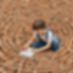 Illustration of a 10-year-old child engrossed in a maze activity