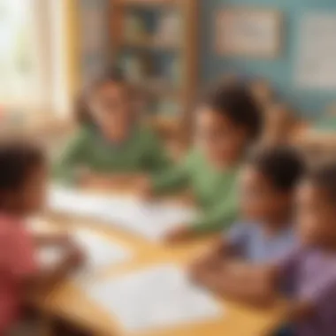 Inclusive Math Learning Environment Illustration of diverse children learning math