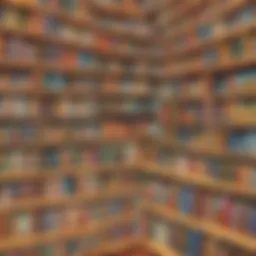 A vibrant library showcasing shelves full of diverse books.