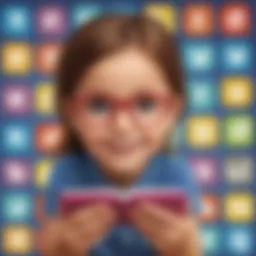 Colorful interface of a sight word app showing various words for kids to learn.