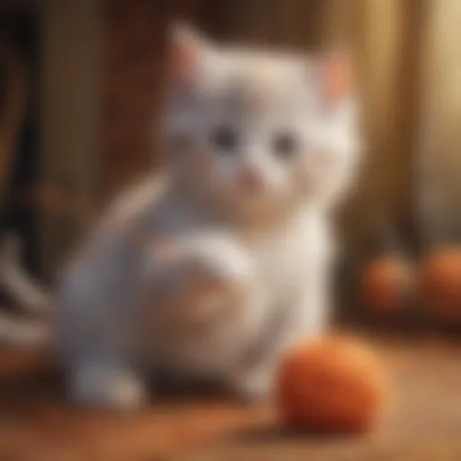 Captivating Kitten Playing with Yarn