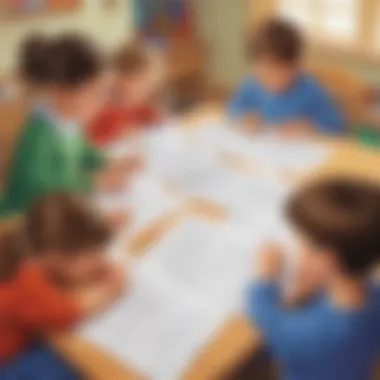 Children Solving Math Problems Children solving math problems