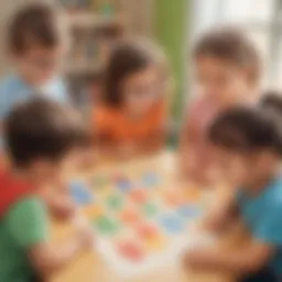 Preschoolers Engaging in Math Puzzle Activity