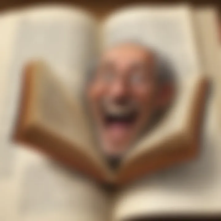 A creative depiction of a joke book with a sense of humor