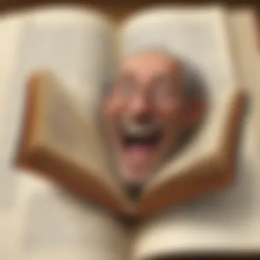 Humorous Tales Tome A creative depiction of a joke book with a sense of humor