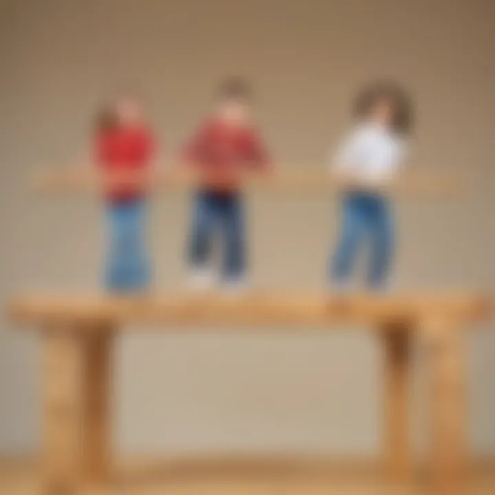 Kids balancing on wooden beams during a motor skills activity