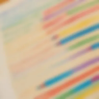 Colorful handwriting worksheet for children
