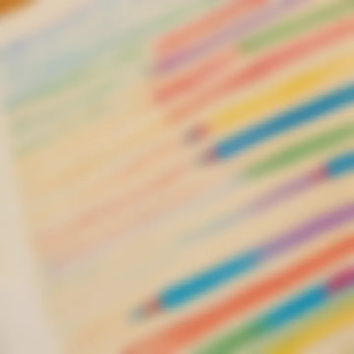 Colorful handwriting worksheet for children