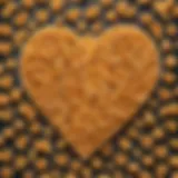A close-up view of heart-shaped pasta showcasing its intricate design