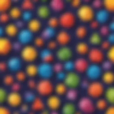 Colorful geometric shapes for educational project