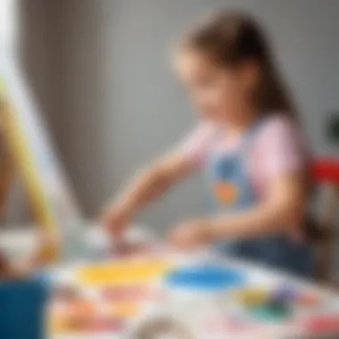 Creative Painting Session for Kids A child painting on a canvas with vibrant colors