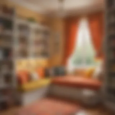 Inviting Reading Nook for Young Readers A cozy reading nook filled with children's books