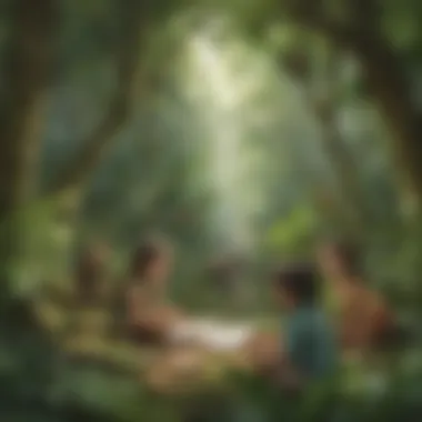 Engaging Jungle Learning Children participating in a jungle-themed learning activity