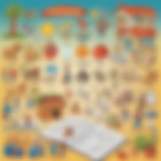 Colorful Spanish vocabulary worksheet for kindergarten
