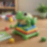 Colorful Leap Frog toys stimulating cognitive development