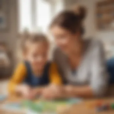 Emotional Connection Through Learning Games A parent and child enjoying a learning game together, highlighting the emotional bonding through gameplay.