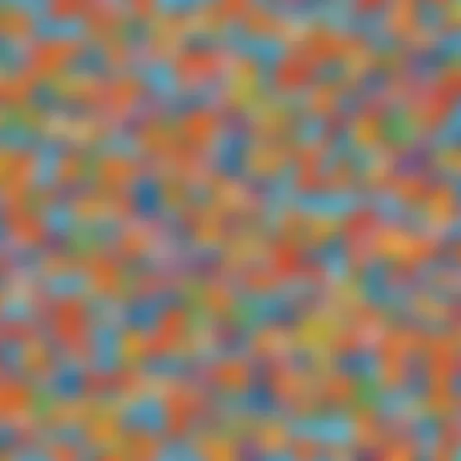 A colorful collage of words starting with the letter Z