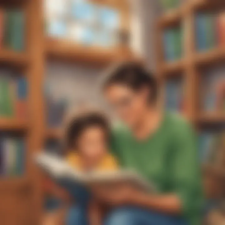 A parent reading with their child, fostering literacy