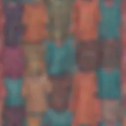 A vibrant collection of LuLaRoe tops showcasing unique patterns and colors