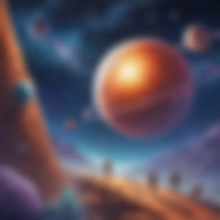 Illustration of a mathematical galaxy exploration