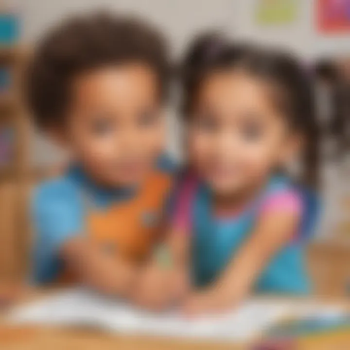 Children engaged in coloring activities with Nick Jr. books