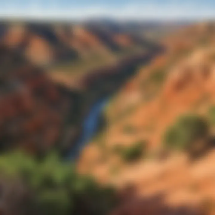 Breathtaking panoramic view of Palo Duro Canyon