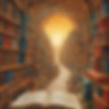 Abstract visualization of a literary journey