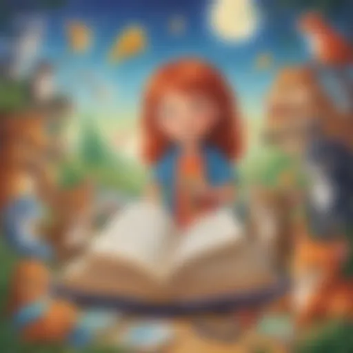 Illustration of a colorful phonics storybook