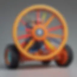 Playful and colorful power wheel for one-year-old