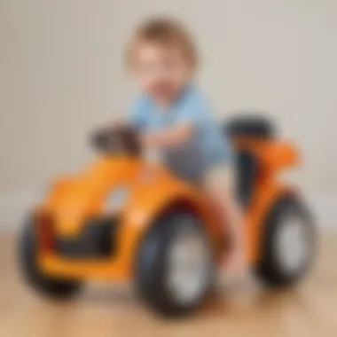 Safe and secure power wheel design for toddlers