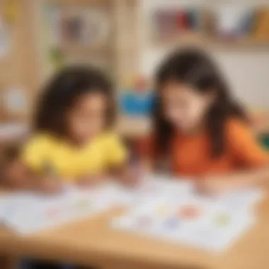 Children Engaging with Worksheets Children actively engaging with phonics worksheets