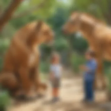 Extending Learning: Conversations After the Zoo A parent and child discussing what they learned during their zoo visit
