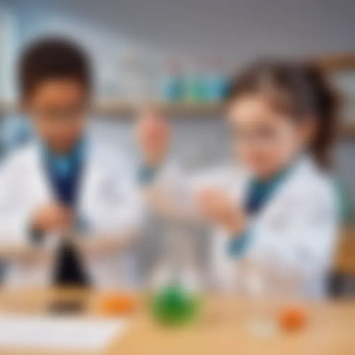 Children conducting a science experiment