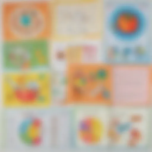 Colorful learning worksheets for young children