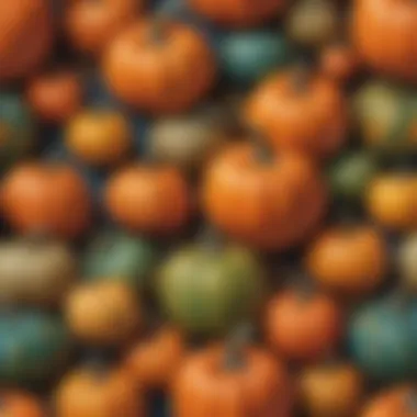 Colorful pumpkin decorations