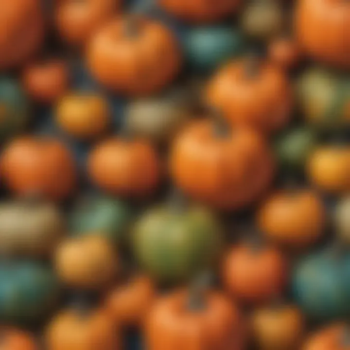 Colorful pumpkin decorations